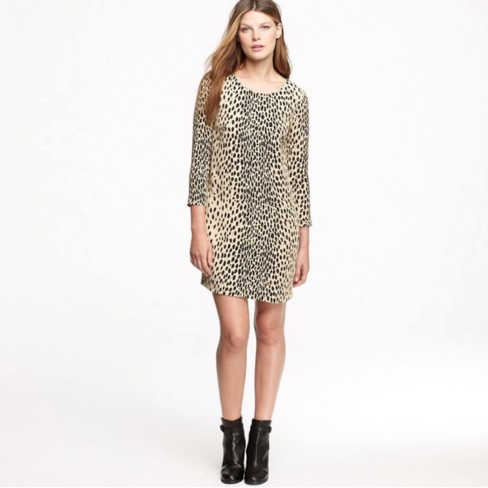Jcrew leopard print shift dress - 10